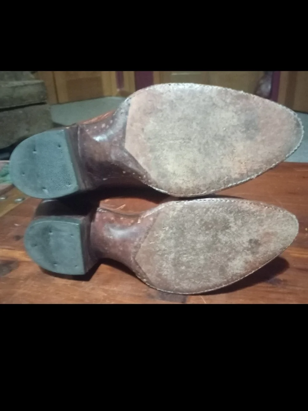 Vintage Ralph Lauren Brown Leather Western Cowboy Boots - Rare Find! Size 7